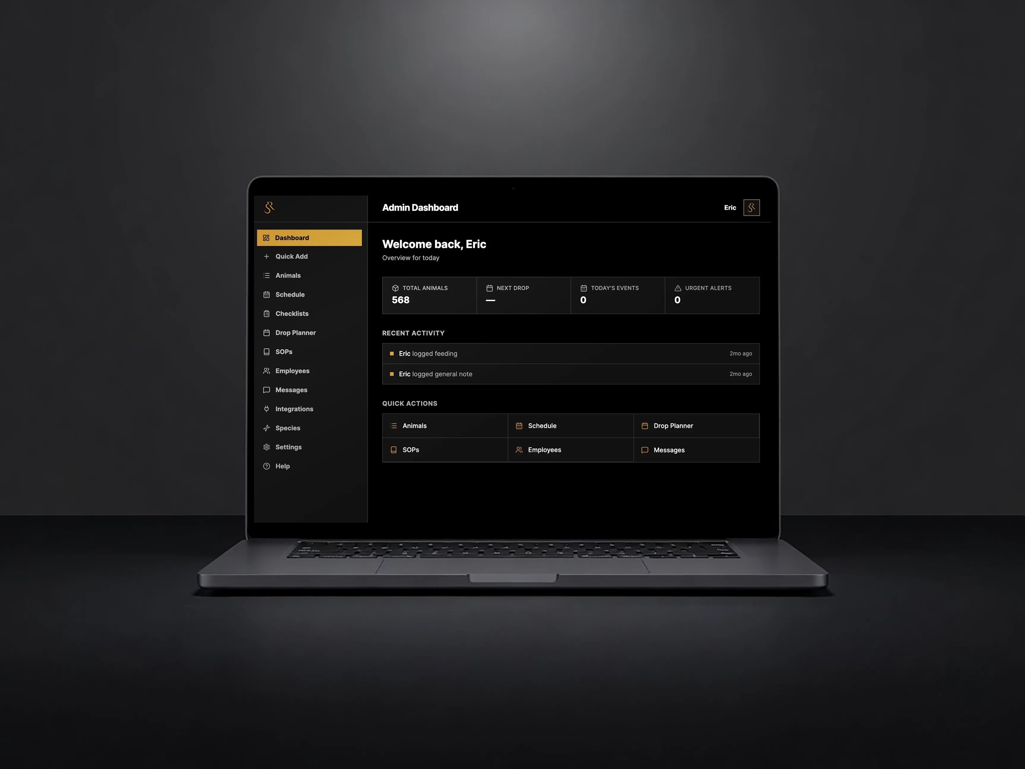 Sundown HQ custom operations app on a phone