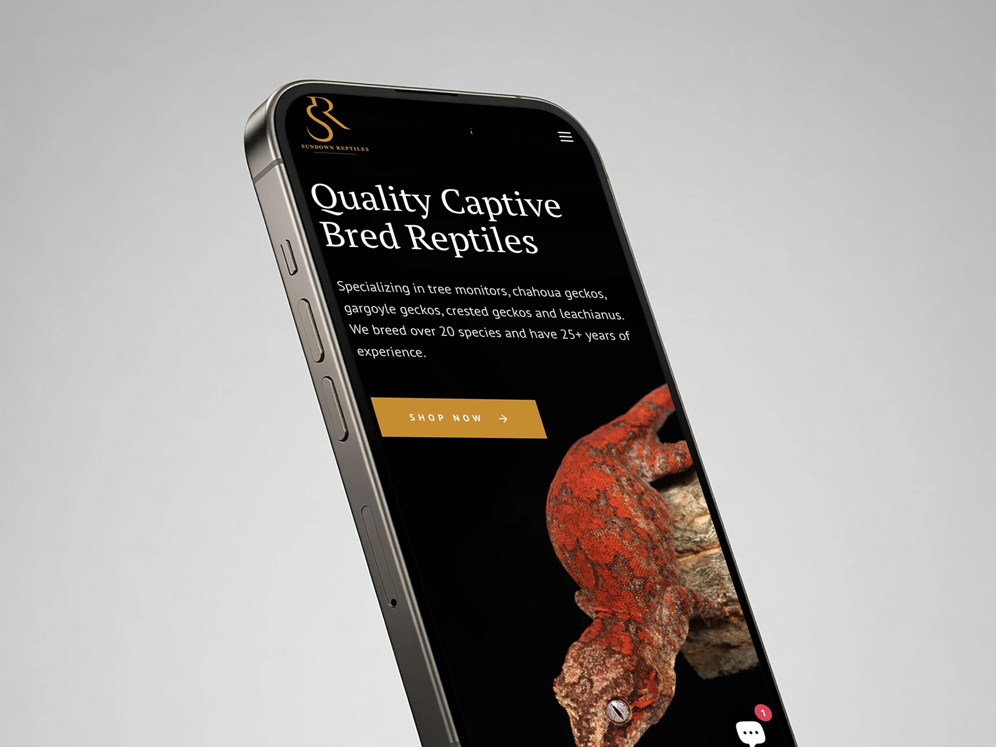 Sundown Reptiles Shopify storefront